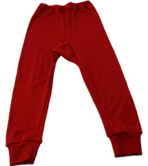 Engel Natur Økologisk bukser i uld/silke - rød - Uldundertøj